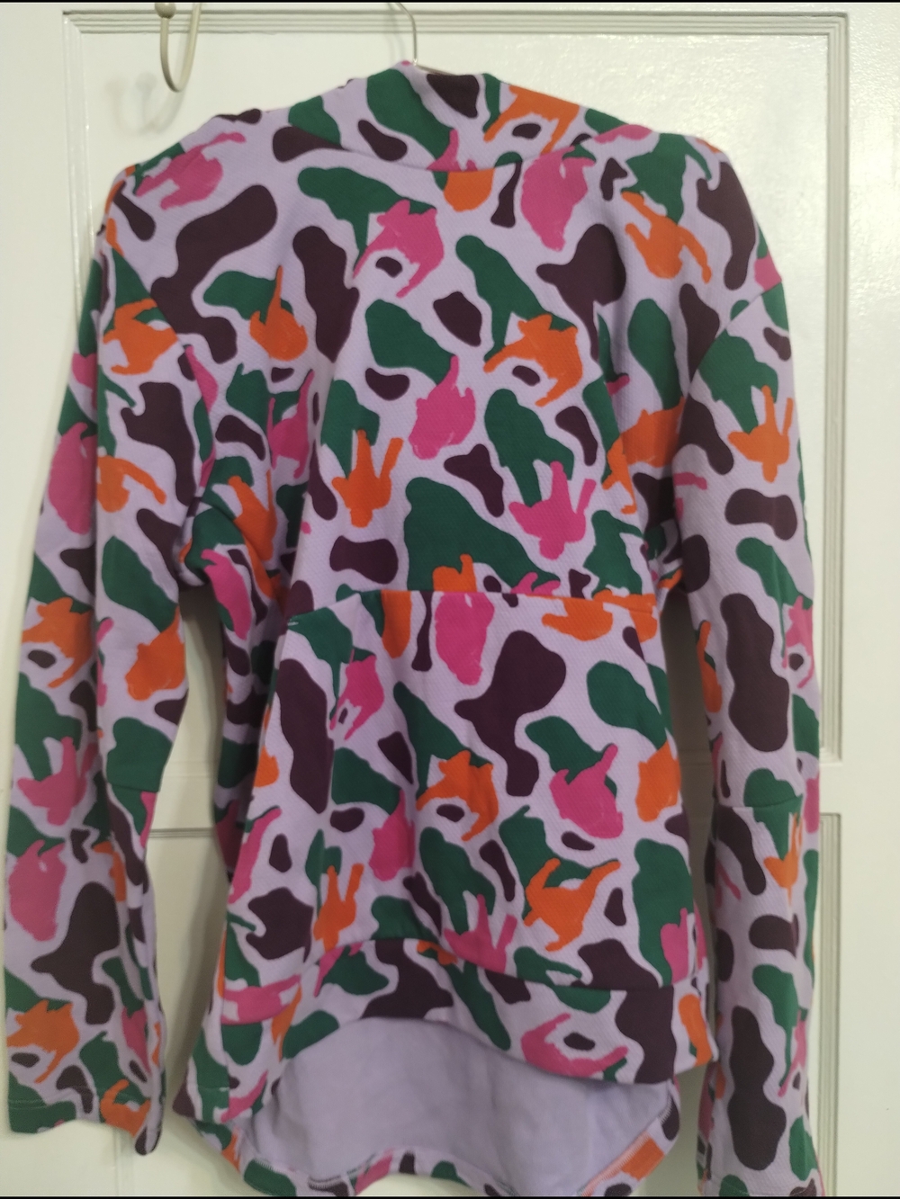 Long Sleeve Top in Purple Multi-Color Print